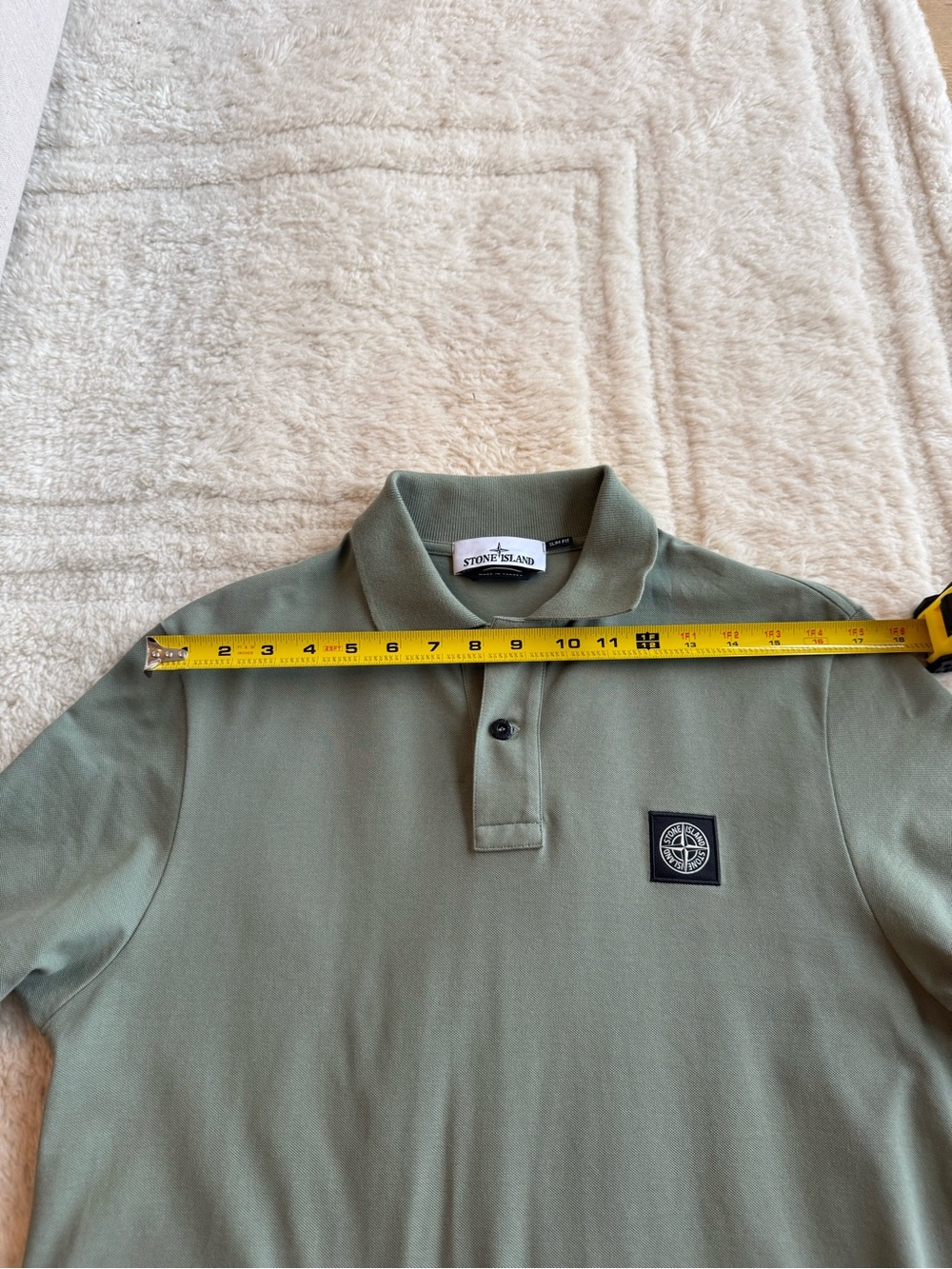 Stone Island Military Olive Polo Shirt - Picture 5 of 12